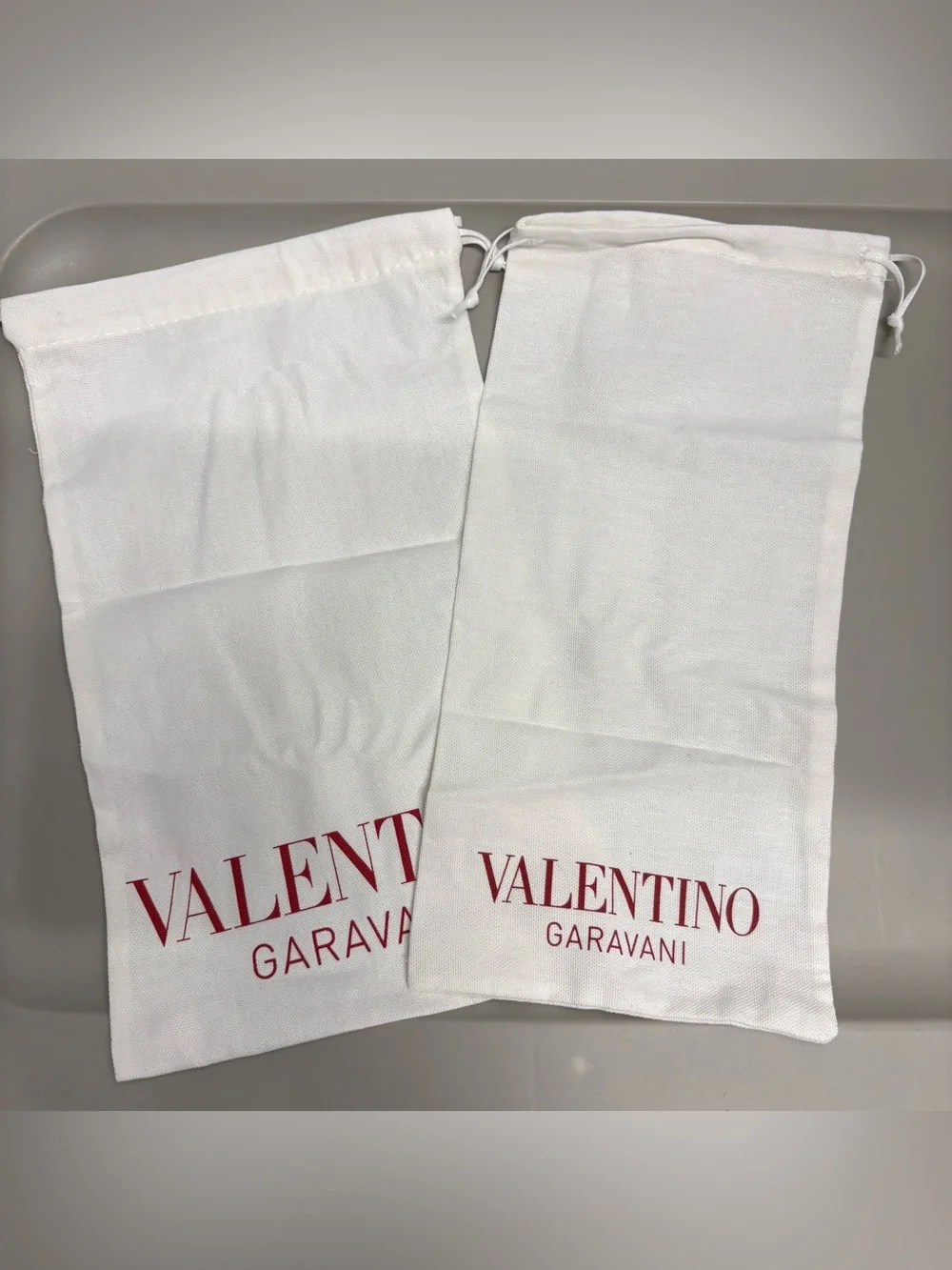 Valentino Garavani White Dust Bag Set of 2